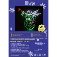 Colourful Angel with Flashing Wings Rope Light Motif