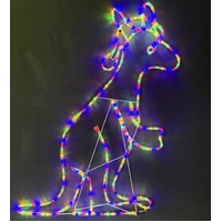 Multi Christmas Kangaroo Rope Light Motif 