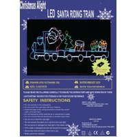 Santa in Christmas Train Rope Light Motif