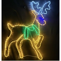 Single Reindeer Christmas Rope Light Motif
