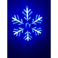 Blue and White Digital Flashing Snowflake Motif