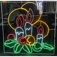 Large Candle Rope Light Motif