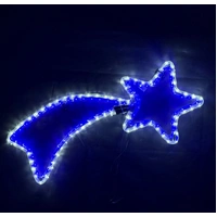 Blue and White Shooting Star Rope Light Motif 