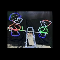Elf/snowman on See-Saw Rope Light Motif 