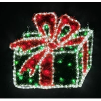 LED Christmas Tinsel Giftbox Rope Light Motif