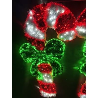 113cm Double Candy Canes Rope Light Motif 
