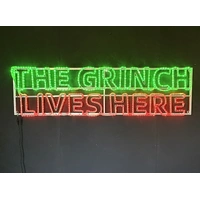 The Grinch Lives Here Rope Light Motif 