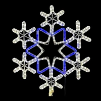 Blue and White Snowflake Rope Light Motif 
