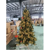 Mixed Leaf Warm White 6.5 Foot Artificial Christmas Tree