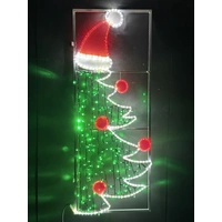Christmas Tree with Hat Rope Light Motif 
