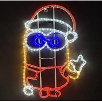 Warm White/Red Minion Waving Rope Light Motif 