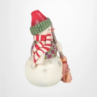 Snowman with Dog Peeking