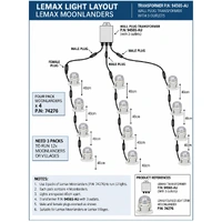 Lemax Four LED Light String Moonlander 