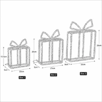 Set of 3 Acrylic Flat Giftboxes