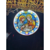 Acrylic Nativity Bauble Neon Motif 