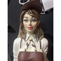 150cm Resin Barista Lady