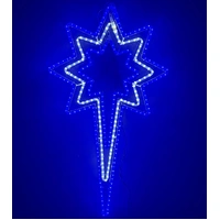 Blue/White/Blue Bethlehem Star Rope Light Motif 
