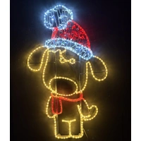 Christmas Dog Rope Light Motif