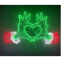 Grinch Love Hands Rope Light Motif