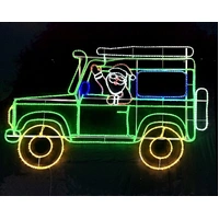 Santa in 4WD Rope Light Motif 