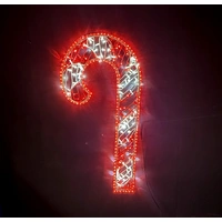 Left Facing 133cm Candy Cane Rope Light Motif 