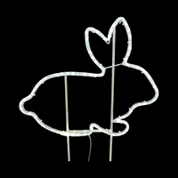 Crouching Easter Rabbit Rope Light Motif
