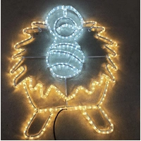 Baby Jesus Manger Rope Light Motif