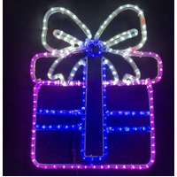 Pink Gift Box Rope Light Motif