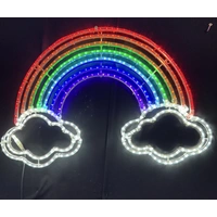 Rainbow with Clouds Rope Light Motif 