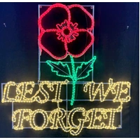 Lest We Forget Rope Light Motif 