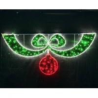 Garland with Red Bauble Rope Light Motif  