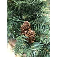 50cm Green Christmas Wreath with Pine Cones 