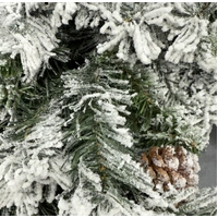 90cm Snow Christmas Wreath with Pine Cones 
