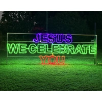 Jesus We Celebrate You Rope Light Motif 