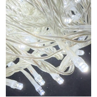 100m White String - Clear Wire 