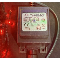 50m Red String - green wire