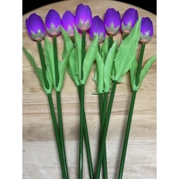 Set of 8 Purple Tulips 
