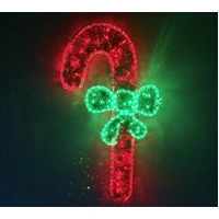 Left Facing Candy Cane Rope Light Motif 