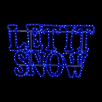 Blue LET IT SNOW Rope Light Motif