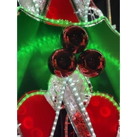 210cm 3D Crossed Candy Canes Rope Light Motif
