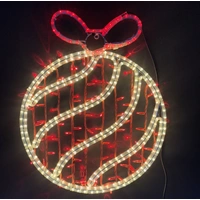 Red Swirl Bauble Rope Light Motif - 75cm