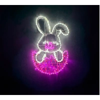 Rabbit in Easter Egg Rope Light Motif 
