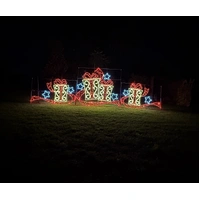 5.4m Warm White/Red Giftboxes Rope Light Motif 