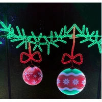 Large Garland 4.2m with 5 Baubles Rope Light Motif