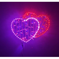 Two Hearts Rope Light Motif