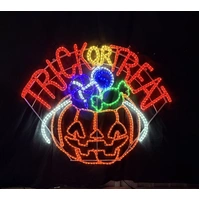 Large Halloween Trick or Treat Rope Light Motif