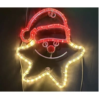 Smiley Star with Hat Rope Light Motif  