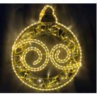 Warm White Swirl Bauble Rope Light Motif 