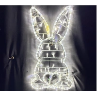 Easter White Rabbit Rope Light Motif