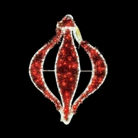 86cm Red/White Bauble Rope light Motif